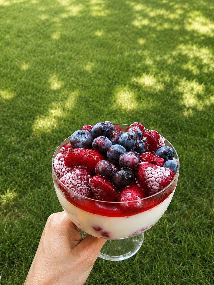 Białkowa panna cotta z mleczkiem kokosowym