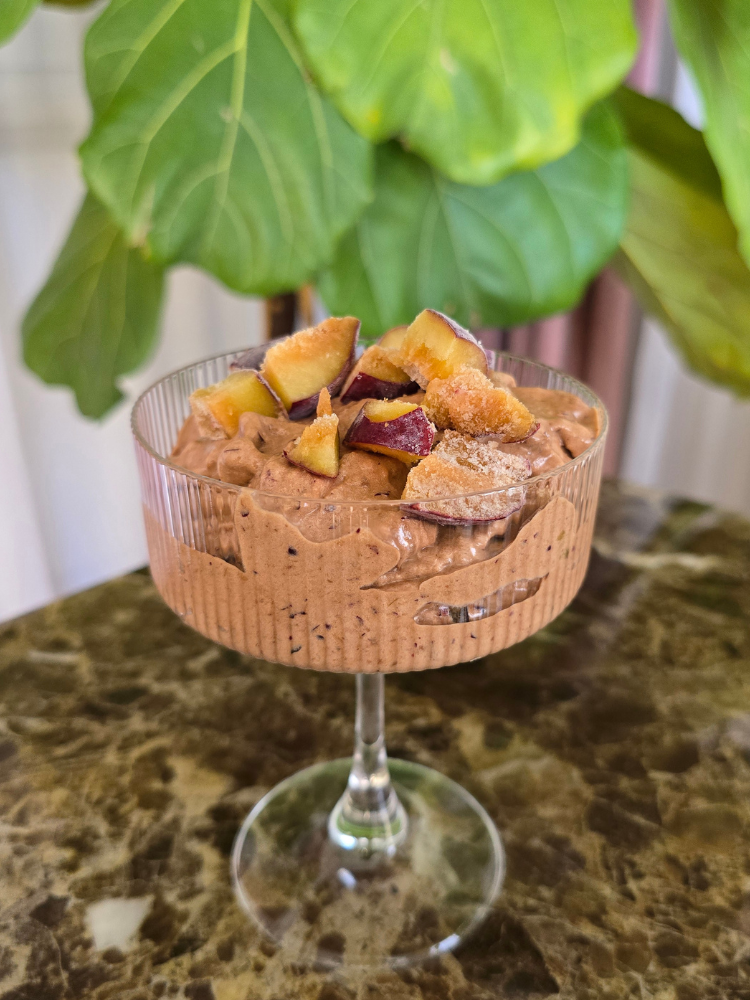 Proteinowe lody śliwkowo – czekoladowe